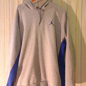 Michael Jordan women's gray and blue hoodie